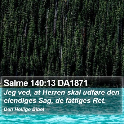 Salme 140:13 DA1871 Bible Verse Image