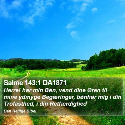 Salme 143:1 DA1871 Bible Verse Image