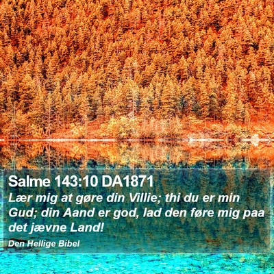 Salme 143:10 DA1871 Bible Verse Image