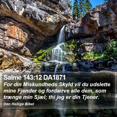 Salme 143:12 DA1871 Bible Verse Image