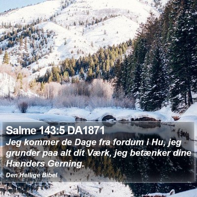 Salme 143:5 DA1871 Bible Verse Image