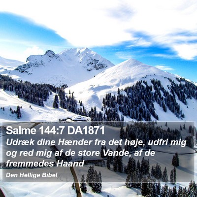 Salme 144:7 DA1871 Bible Verse Image
