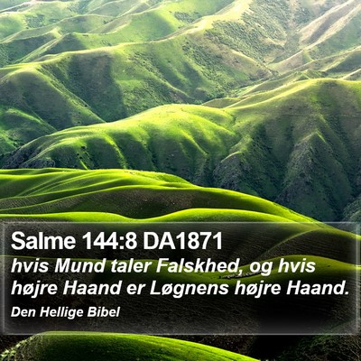 Salme 144:8 DA1871 Bible Verse Image