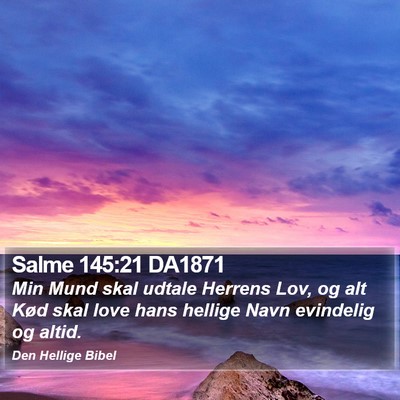 Salme 145:21 DA1871 Bible Verse Image