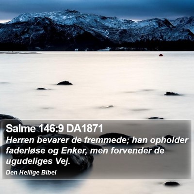 Salme 146:9 DA1871 Bible Verse Image