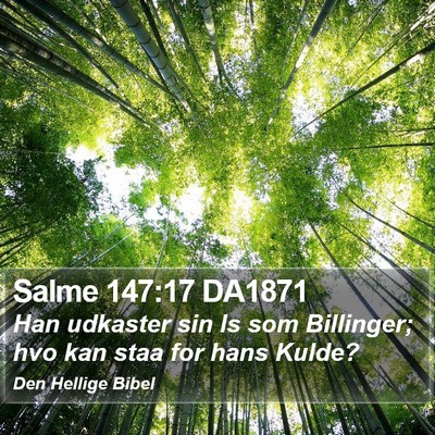 Salme 147:17 DA1871 Bible Verse Image