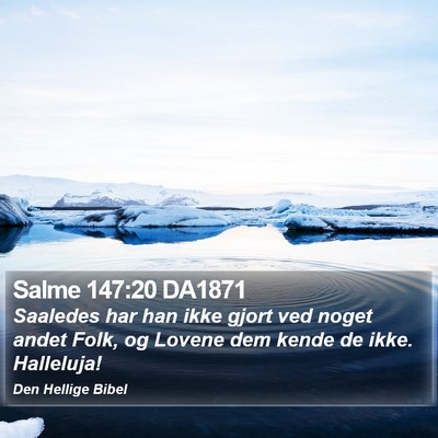 Salme 147:20 DA1871 Bible Verse Image