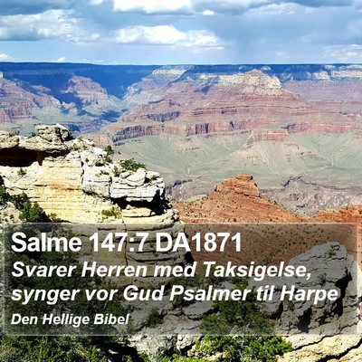 Salme 147:7 DA1871 Bible Verse Image
