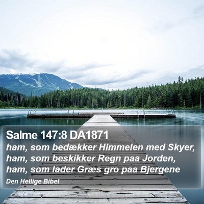 Salme 147:8 DA1871 Bible Verse Image