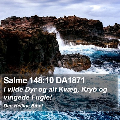 Salme 148:10 DA1871 Bible Verse Image