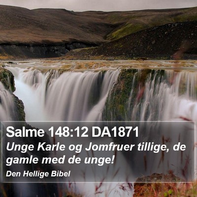 Salme 148:12 DA1871 Bible Verse Image