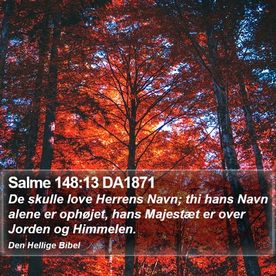 Salme 148:13 DA1871 Bible Verse Image