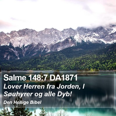 Salme 148:7 DA1871 Bible Verse Image