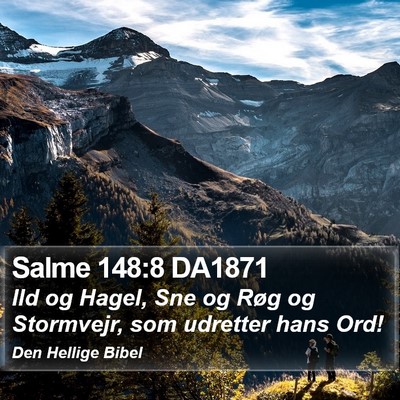 Salme 148:8 DA1871 Bible Verse Image