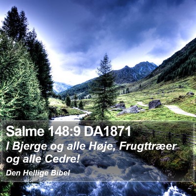 Salme 148:9 DA1871 Bible Verse Image