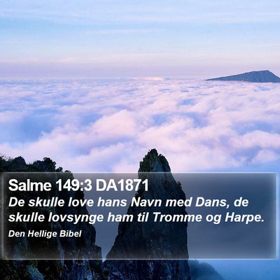 Salme 149:3 DA1871 Bible Verse Image