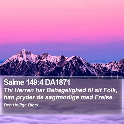 Salme 149:4 DA1871 Bible Verse Image