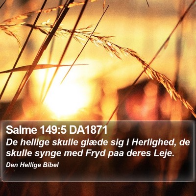 Salme 149:5 DA1871 Bible Verse Image