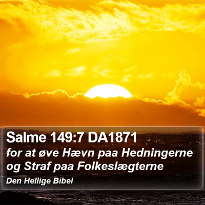 Salme 149:7 DA1871 Bible Verse Image