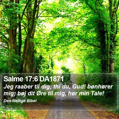 Salme 17:6 DA1871 Bible Verse Image