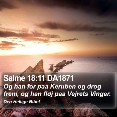 Salme 18:11 DA1871 Bible Verse Image