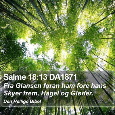 Salme 18:13 DA1871 Bible Verse Image