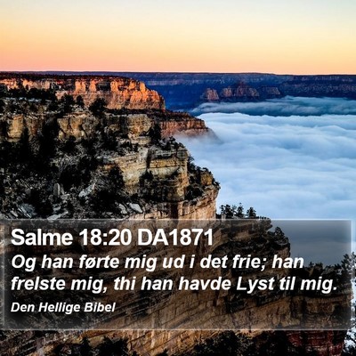 Salme 18:20 DA1871 Bible Verse Image