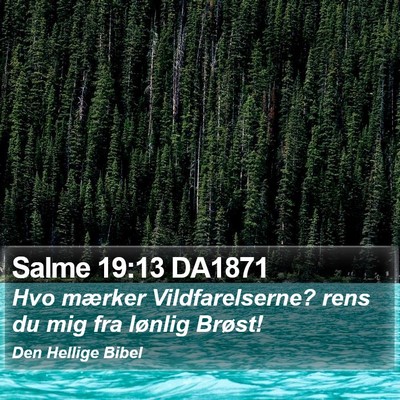 Salme 19:13 DA1871 Bible Verse Image