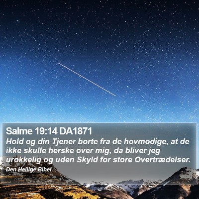 Salme 19:14 DA1871 Bible Verse Image