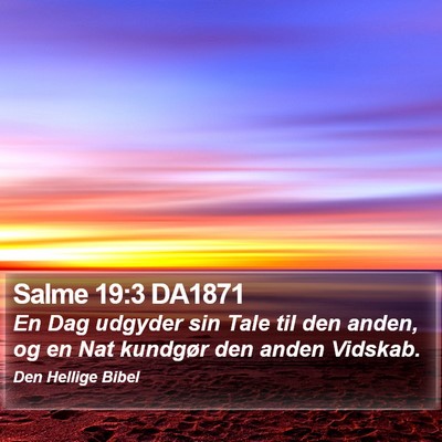 Salme 19:3 DA1871 Bible Verse Image