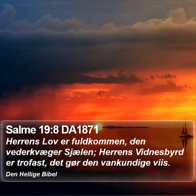 Salme 19:8 DA1871 Bible Verse Image
