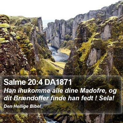 Salme 20:4 DA1871 Bible Verse Image