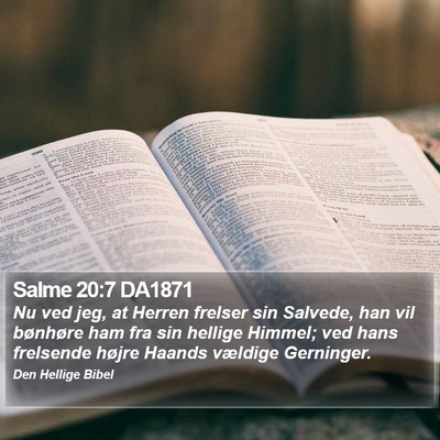 Salme 20:7 DA1871 Bible Verse Image