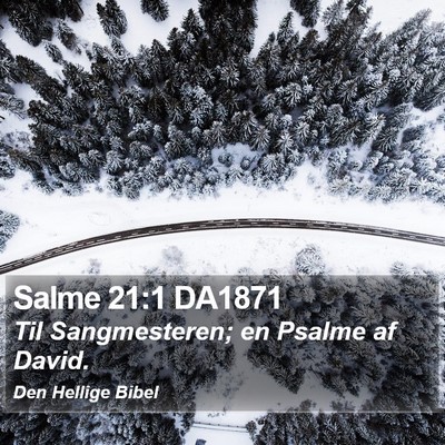 Salme 21:1 DA1871 Bible Verse Image