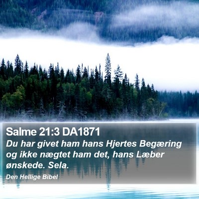 Salme 21:3 DA1871 Bible Verse Image