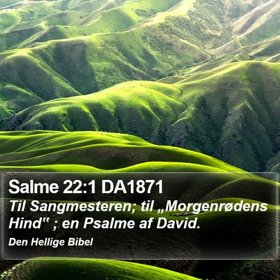 Salme 22:1 DA1871 Bible Verse Image