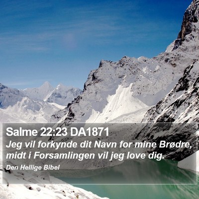 Salme 22:23 DA1871 Bible Verse Image