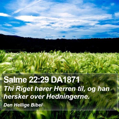 Salme 22:29 DA1871 Bible Verse Image