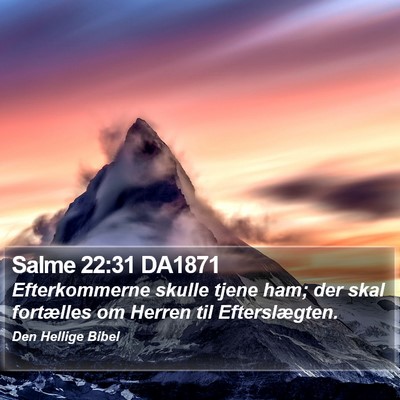 Salme 22:31 DA1871 Bible Verse Image