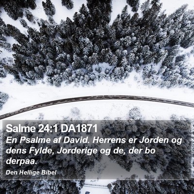 Salme 24:1 DA1871 Bible Verse Image
