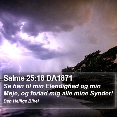 Salme 25:18 DA1871 Bible Verse Image