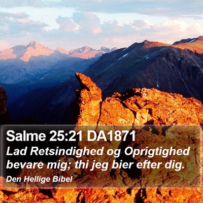 Salme 25:21 DA1871 Bible Verse Image