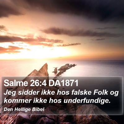 Salme 26:4 DA1871 Bible Verse Image