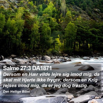 Salme 27:3 DA1871 Bible Verse Image