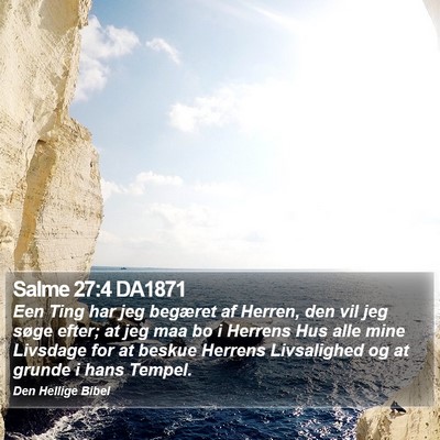 Salme 27:4 DA1871 Bible Verse Image