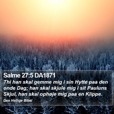Salme 27:5 DA1871 Bible Verse Image
