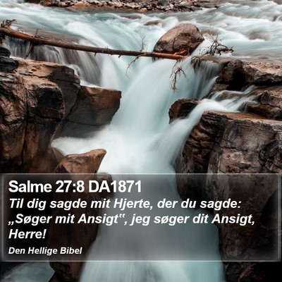 Salme 27:8 DA1871 Bible Verse Image
