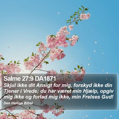Salme 27:9 DA1871 Bible Verse Image