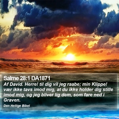 Salme 28:1 DA1871 Bible Verse Image