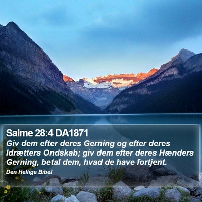 Salme 28:4 DA1871 Bible Verse Image